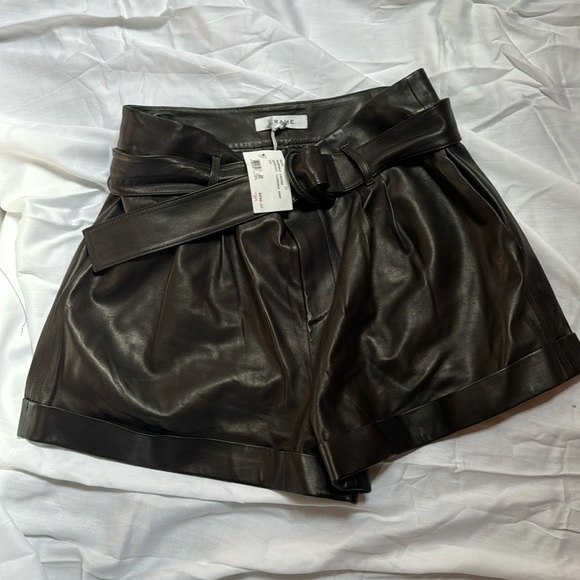 Brand new with tags Frame leather shorts MSRP $595
